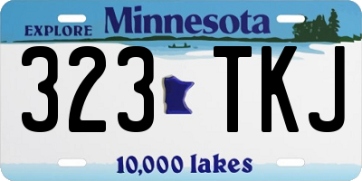 MN license plate 323TKJ