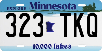 MN license plate 323TKQ