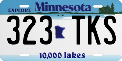 MN license plate 323TKS