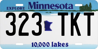 MN license plate 323TKT