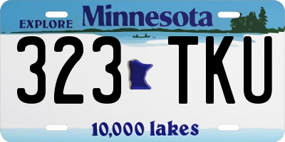 MN license plate 323TKU