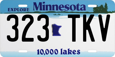 MN license plate 323TKV