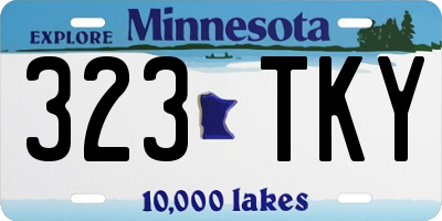 MN license plate 323TKY