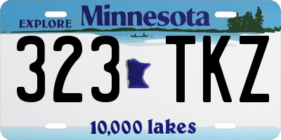 MN license plate 323TKZ