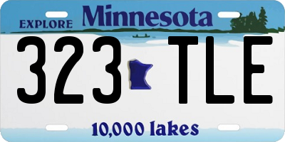 MN license plate 323TLE