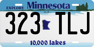 MN license plate 323TLJ