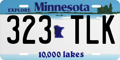 MN license plate 323TLK