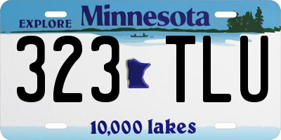 MN license plate 323TLU