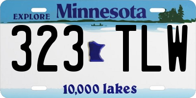 MN license plate 323TLW