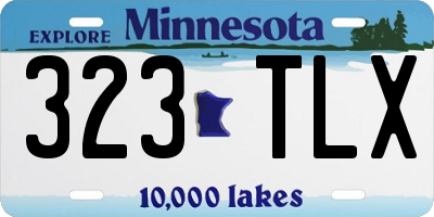 MN license plate 323TLX