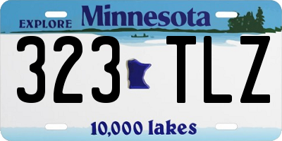 MN license plate 323TLZ