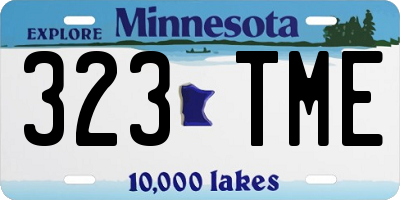 MN license plate 323TME