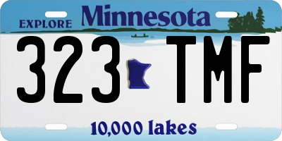 MN license plate 323TMF