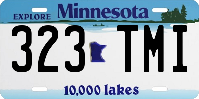 MN license plate 323TMI
