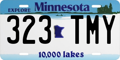 MN license plate 323TMY