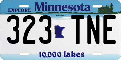 MN license plate 323TNE