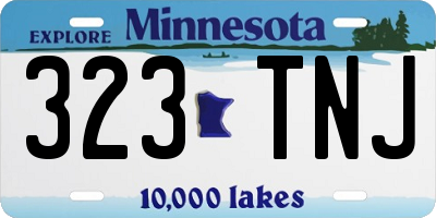 MN license plate 323TNJ