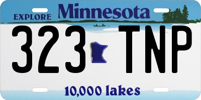 MN license plate 323TNP