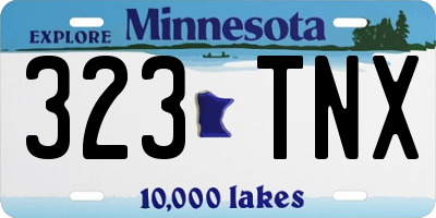 MN license plate 323TNX