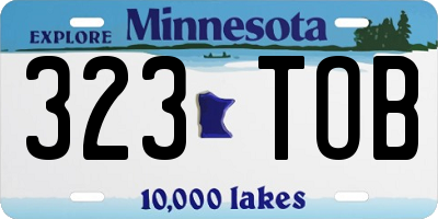 MN license plate 323TOB