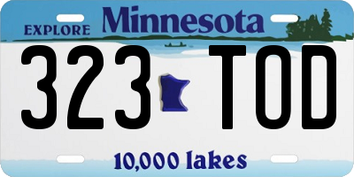 MN license plate 323TOD