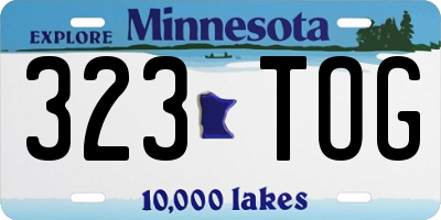 MN license plate 323TOG