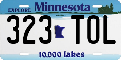 MN license plate 323TOL
