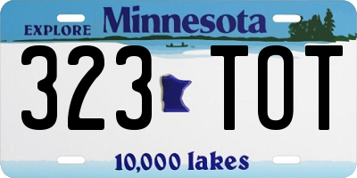 MN license plate 323TOT