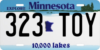 MN license plate 323TOY