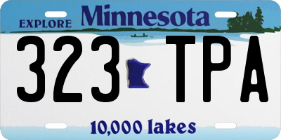 MN license plate 323TPA