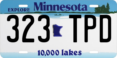 MN license plate 323TPD