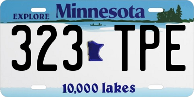 MN license plate 323TPE
