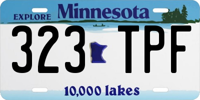 MN license plate 323TPF