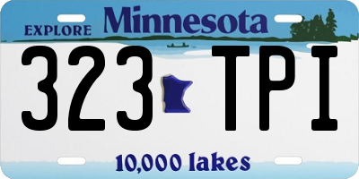 MN license plate 323TPI