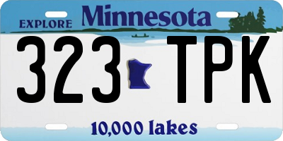 MN license plate 323TPK
