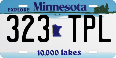 MN license plate 323TPL
