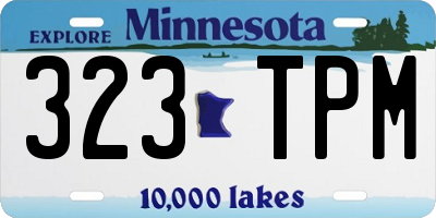 MN license plate 323TPM