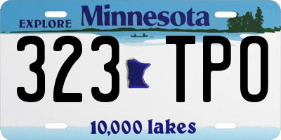 MN license plate 323TPO