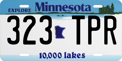 MN license plate 323TPR