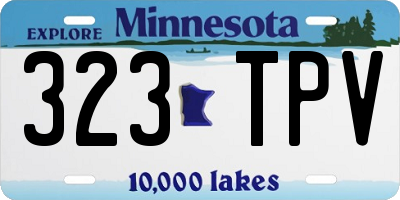 MN license plate 323TPV