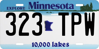 MN license plate 323TPW