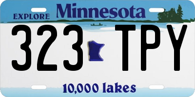 MN license plate 323TPY