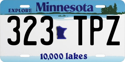 MN license plate 323TPZ