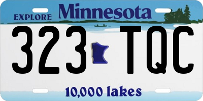 MN license plate 323TQC