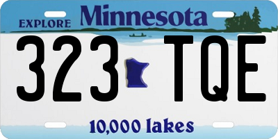 MN license plate 323TQE