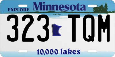 MN license plate 323TQM