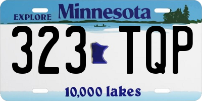 MN license plate 323TQP