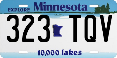 MN license plate 323TQV