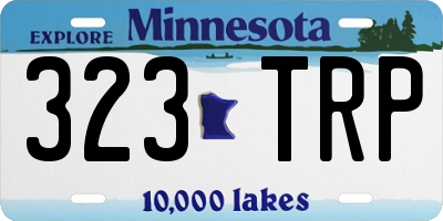 MN license plate 323TRP