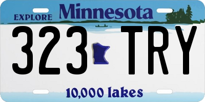 MN license plate 323TRY